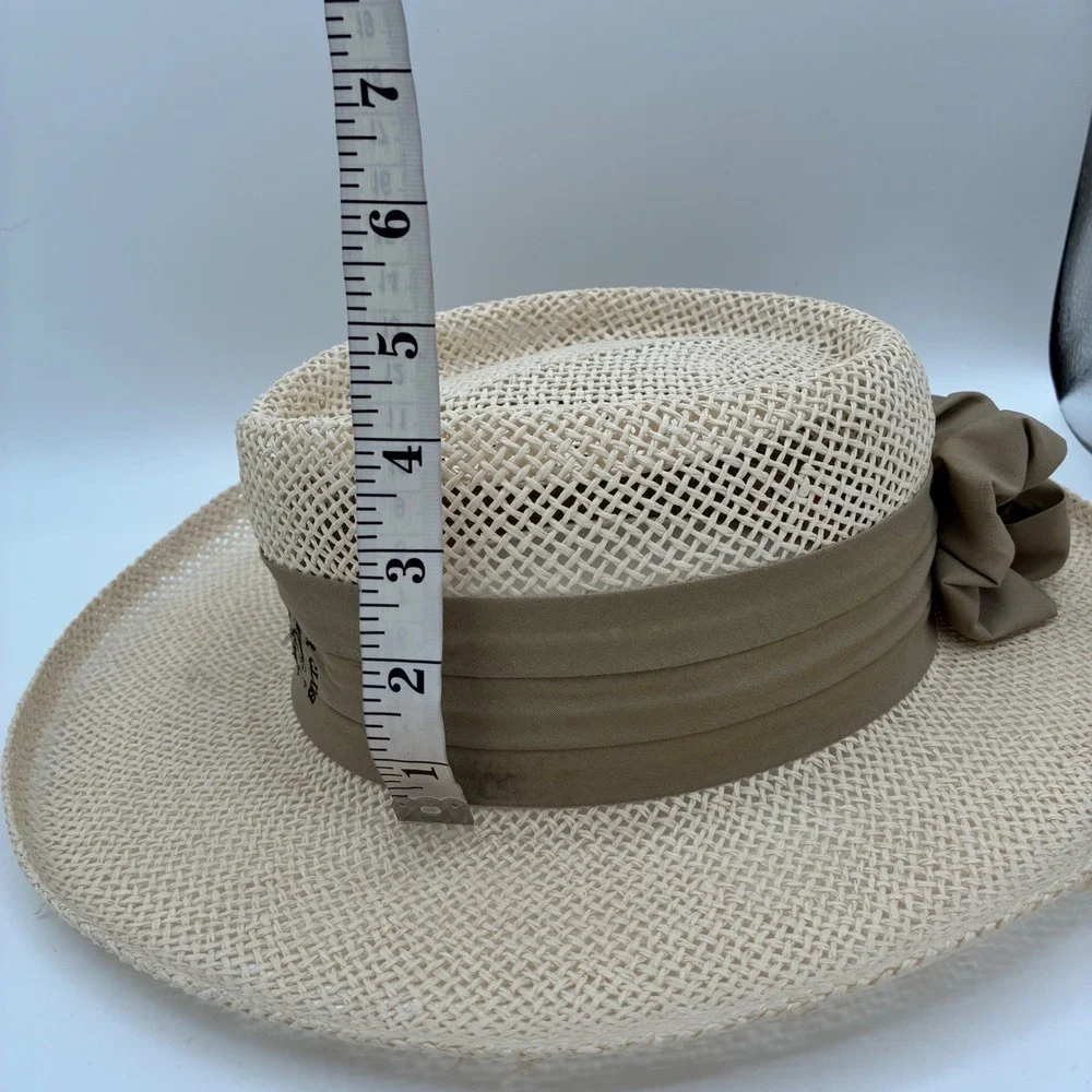Pelican Hill Golf Club Straw Hat Ribbon Flower Accent Resort Style‎